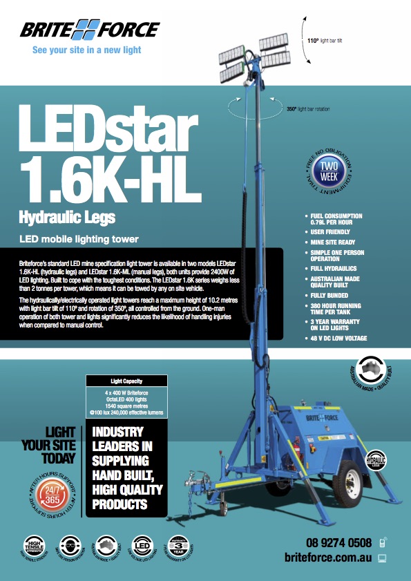 LEDstar 1.6K Hydraulic Legs