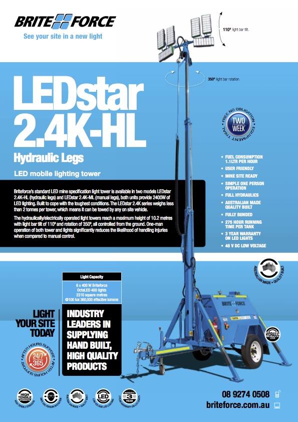 LEDstar 2.4K Hydraulic Legs